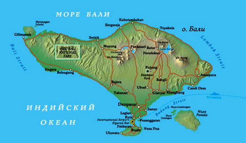 Map Bali 800x600